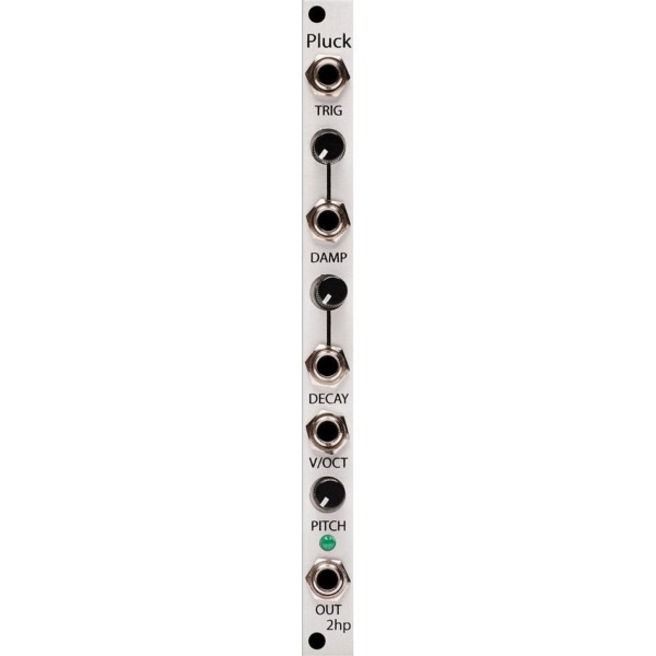 2HP Pluck Eurorack Karplus Strong Oscillator Modulee (Silver)