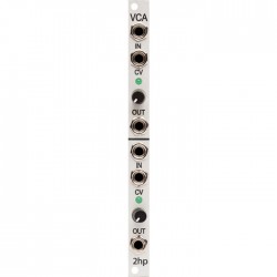 2HP VCA Eurorack Voltage Controlled Amplifier Module (Silver)