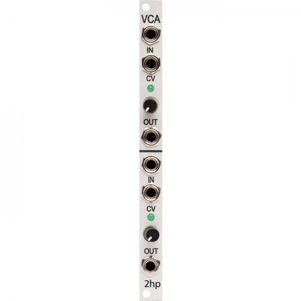 2HP VCA Eurorack Voltage Controlled Amplifier Module (Silver)