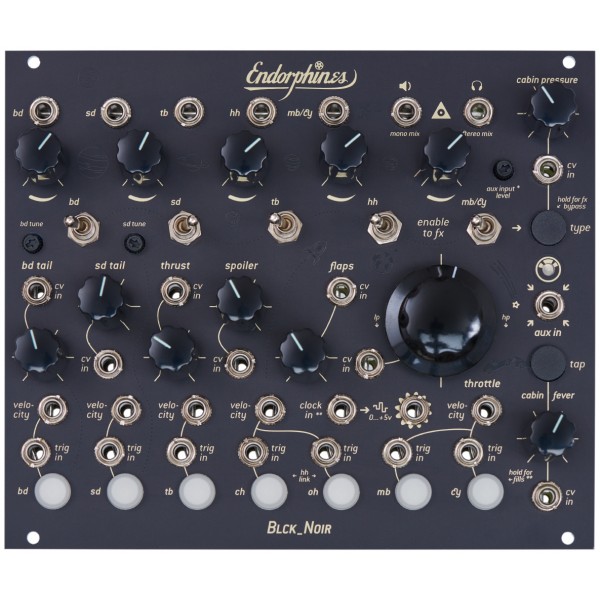 Endorphin.es BLCK_NOIR Eurorack Drum Module