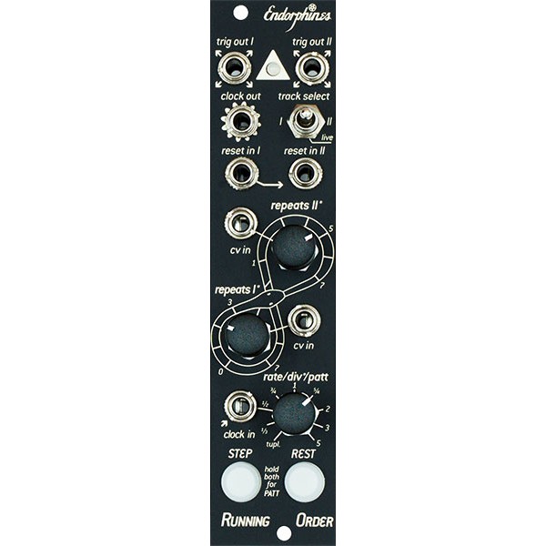 Endorphin.es Running Order Eurorack Dual Channel Trigger Sequencer Module