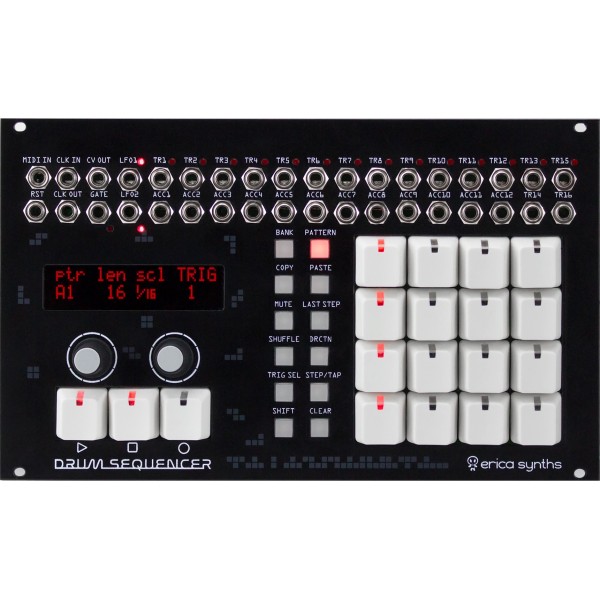 Erica Synths Drum Sequencer Eurorack 16 Channel Trigger Sequencer Module