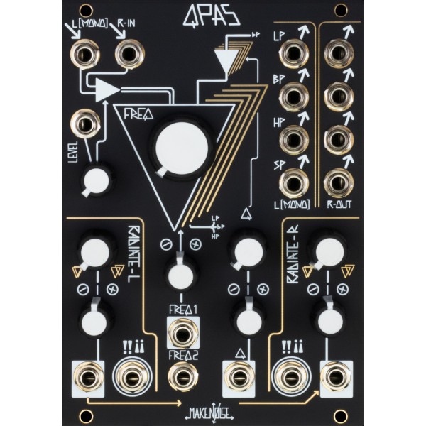 Make Noise QPAS Eurorack Stereo Quad Peak Animation System Multimode Filter Module