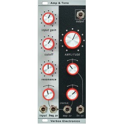 Verbos Electronics Amp & Tone (2020 Version) Eurorack Low Pass Filter and Voltage Controlled Amplifier Module