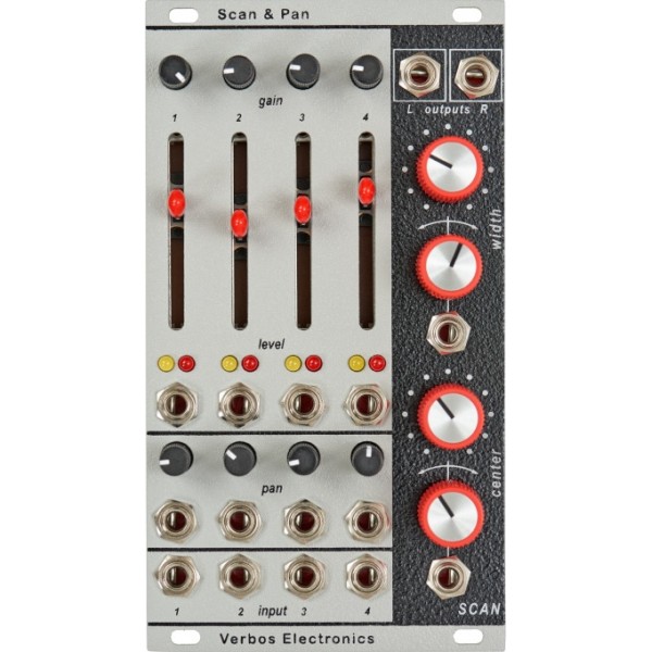 Verbos Electronics Scan & Pan Eurorack Panning Mixer and Voltage Controlled Amplifier Module